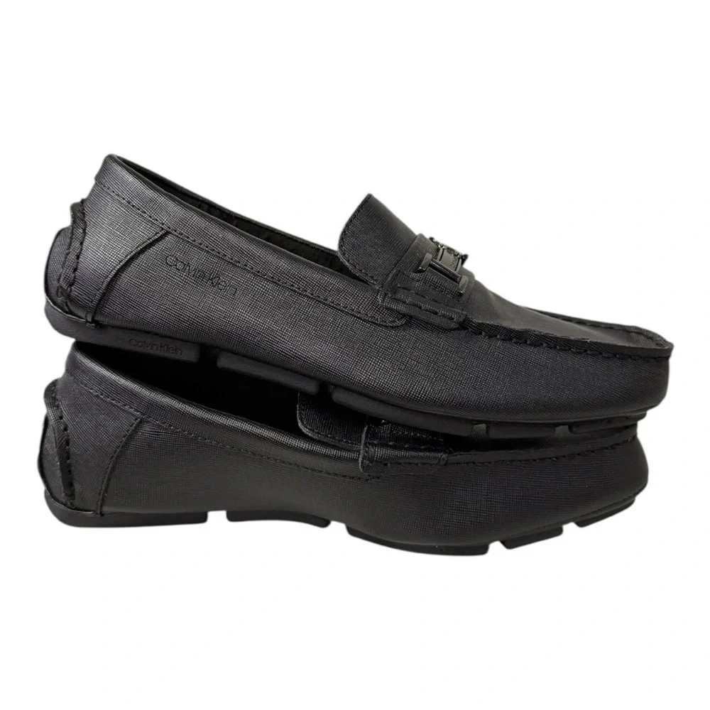 Calvin Klein Men’s Black Loafers Size 10.5 Slip-On Driving Shoes